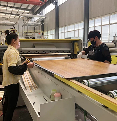 Staff working inside our flooring workshop
